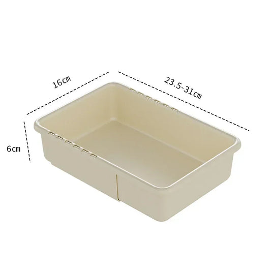 Boîte de rangement extensible à compartiments | Organisateur pour cuisine, salle de bain , chaussettes et sous-vêtements (tailles S/M/L/XL)