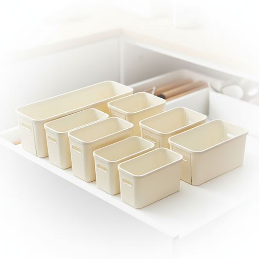 Boîte de rangement extensible à compartiments | Organisateur pour cuisine, salle de bain , chaussettes et sous-vêtements (tailles S/M/L/XL)